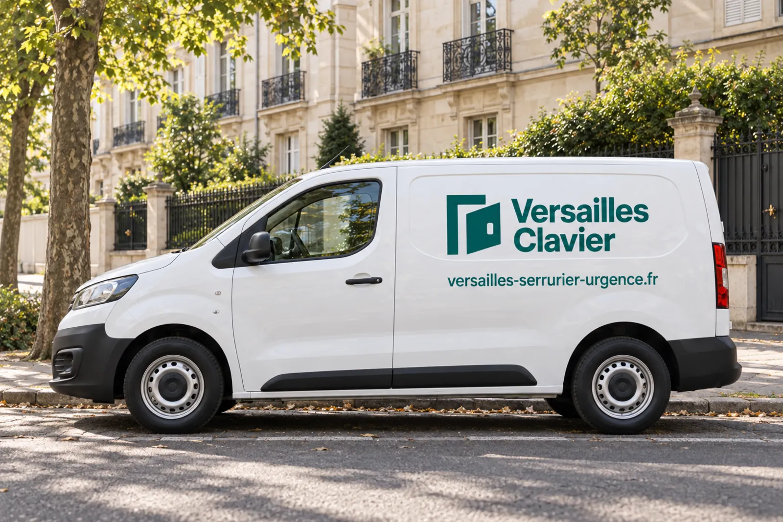 Véhicule Versailles Clavier stationné dans une rue résidentielle de Versailles (78000)